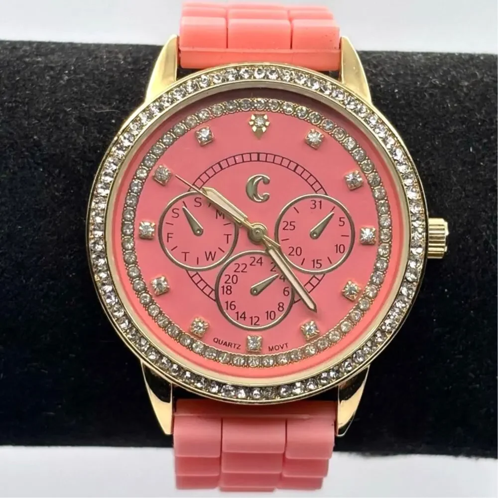 Pink Charming Charlie Men's Watch